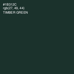 #1B312C - Timber Green Color Image